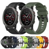 22mm Horizontal Texture Silicone Watch Band with Removal Tool, For Garmin Fenix 5 Plus, For Garmin Quatix 5, For Garmin Quatix 5 Sapphire